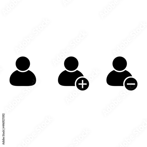 Add and Remove Contact icon. illustration vector design