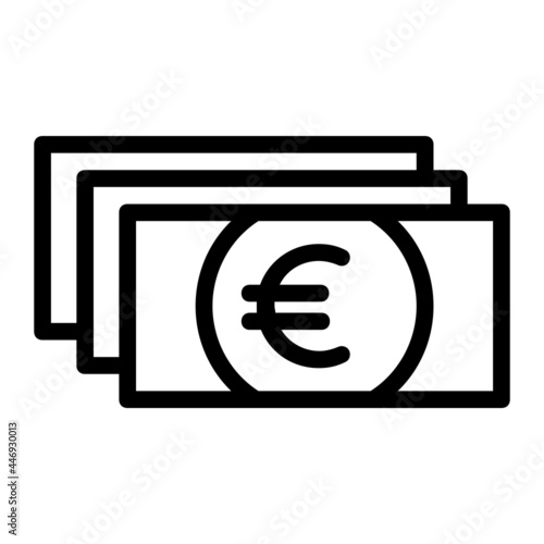 Euro Currency Banknote Stack Icon