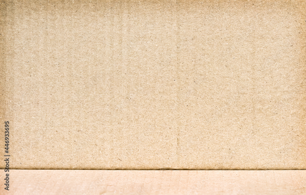 Fototapeta premium Brown blank cardboard box texture for background and space