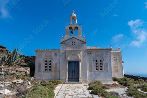 Monastery of Panagia Katapoliani near Isternia village, Tinos island, Greece photo