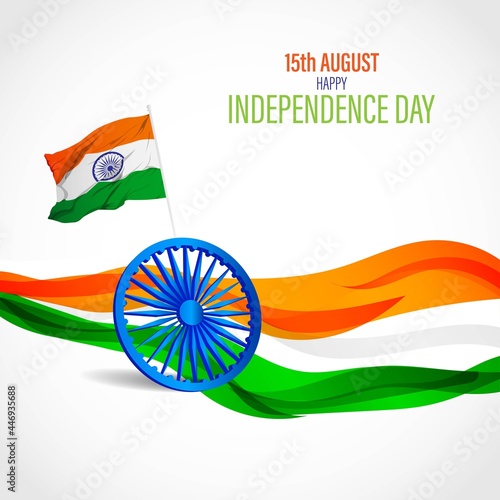 vector illustration for Indian independence day-15 august