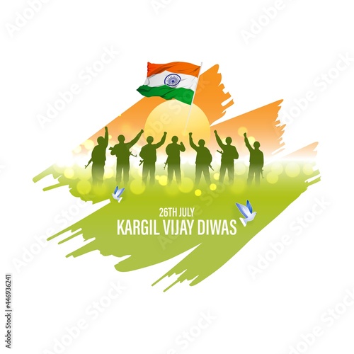 VECTOR ILLUSTRATION FOR 26 JULY VIJAY KARGIL DIWAS MEANS 26 JULY