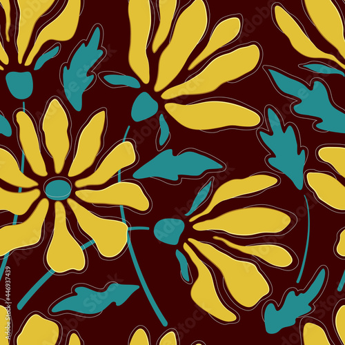 Vector flowers template.