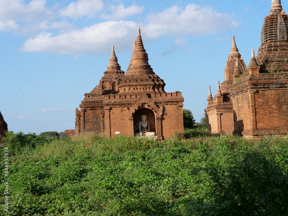 Pagodas and temples of Bagan, in Myanmar, Burma, a world heritage site.