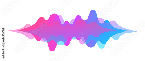 Abstract sound wave. Modern digital equalizer. Radio wave. Volume level symbols. Music frequency. Sound vibration spectrum for music app. Vector illustration. photo