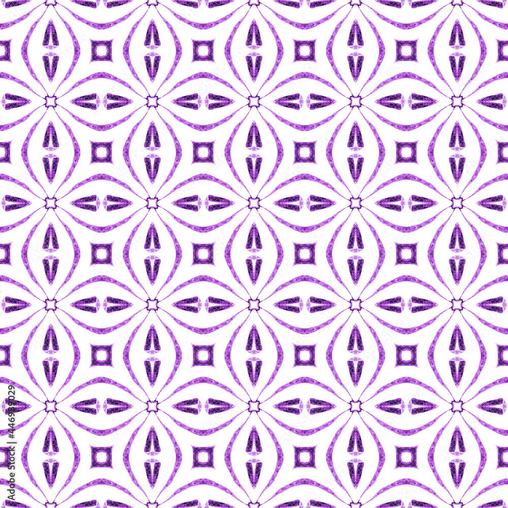 Mosaic seamless pattern. Purple alluring boho Mosaic seamless pattern. Purple alluring boho