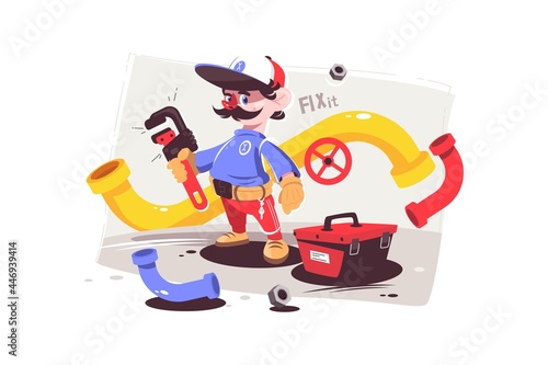 Plumber male master in uniform