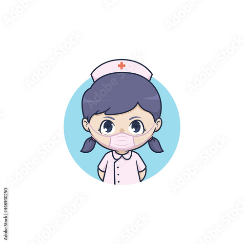 Chibi cute nurse character design
