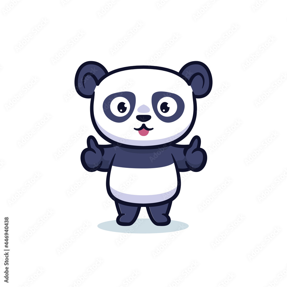 cute kawaii panda character design cute kawaii panda character design