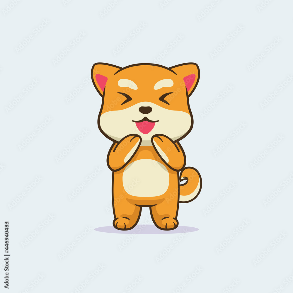 Cute shiba dog illustration design Cute shiba dog illustration design