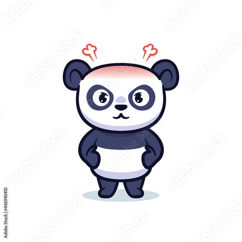 cute kawaii panda character design