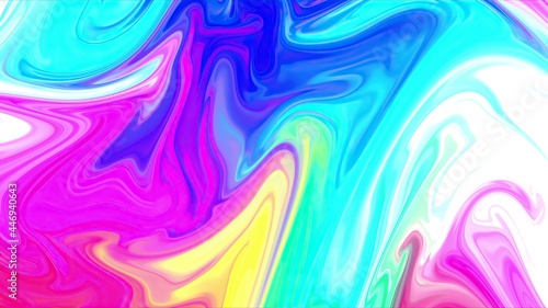 Colorful paint mix with gradient vivid colors
