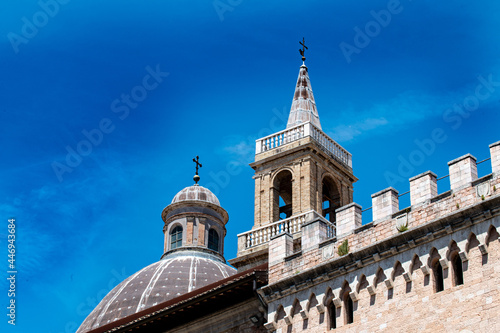 foligno detail of the bell tower of the church of San Feliciano