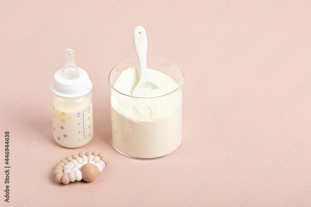 Preparation of formula for baby feeding. Baby health care Preparation of formula for baby feeding. Baby health care