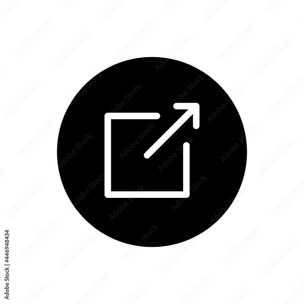 External link icon vector glyph rounded style External link icon vector glyph rounded style