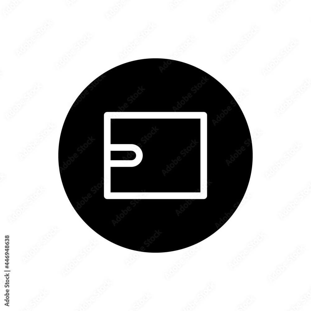 Wallet icon vector glyph rounded style Wallet icon vector glyph rounded style