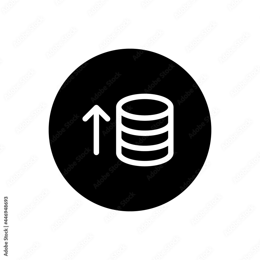 Profit funds icon vector glyph rounded style Profit funds icon vector glyph rounded style