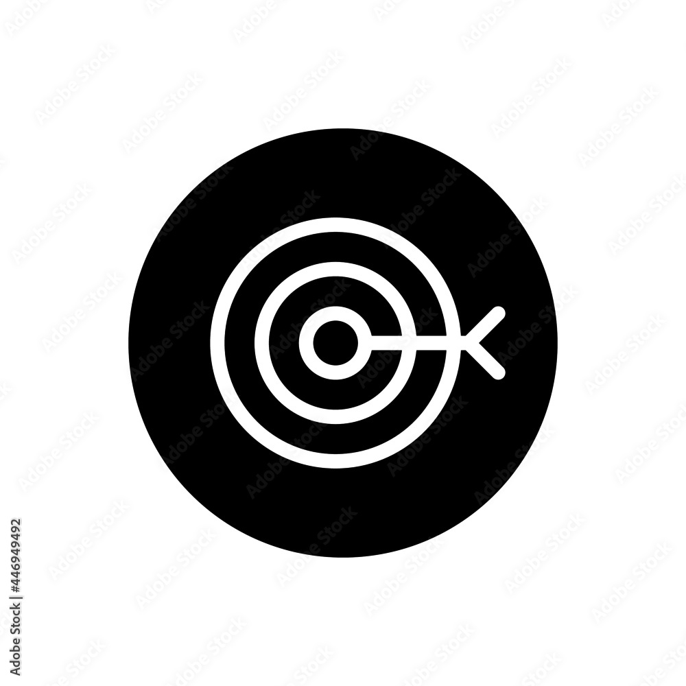 Target icon vector glyph rounded style Target icon vector glyph rounded style