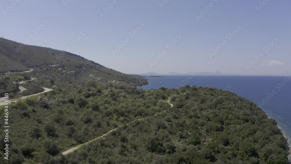 Aerial, Elena Beach At Plataria, Greece Aerial, Elena Beach At Plataria, Greece