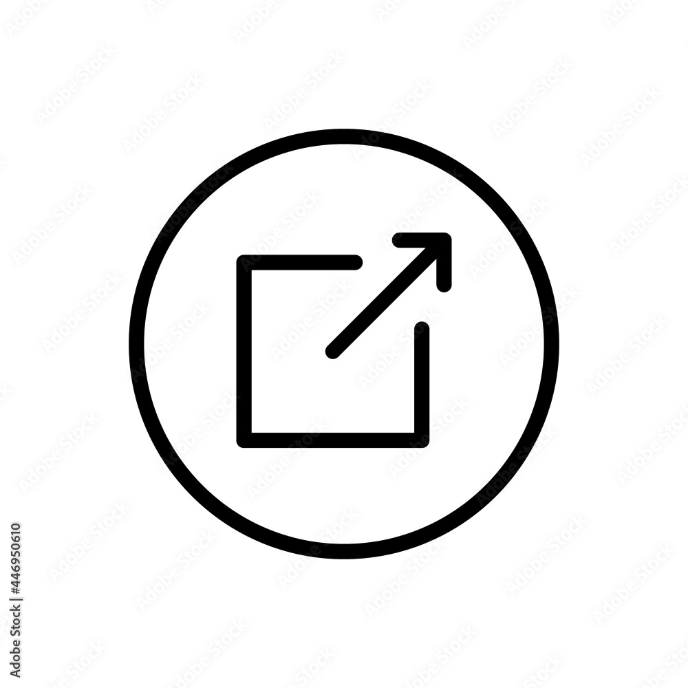 External link icon vector line rounded style External link icon vector line rounded style