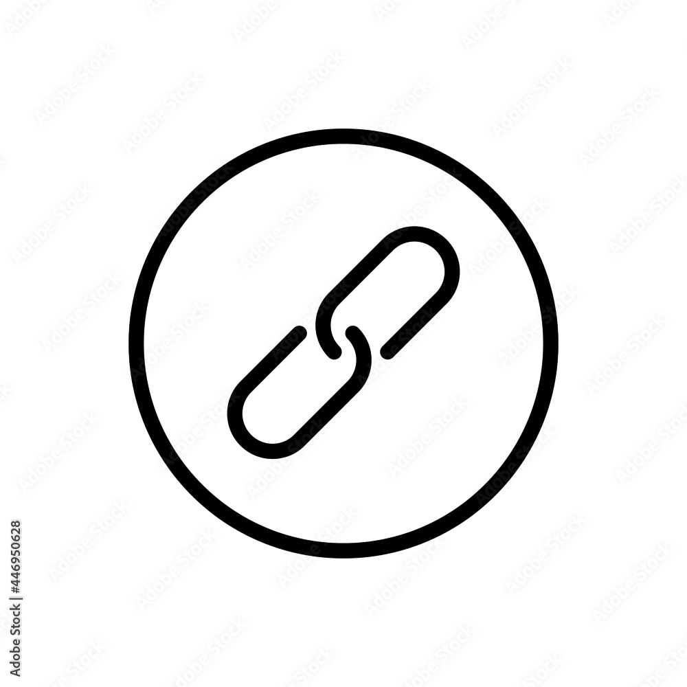 Link icon vector line rounded style Link icon vector line rounded style