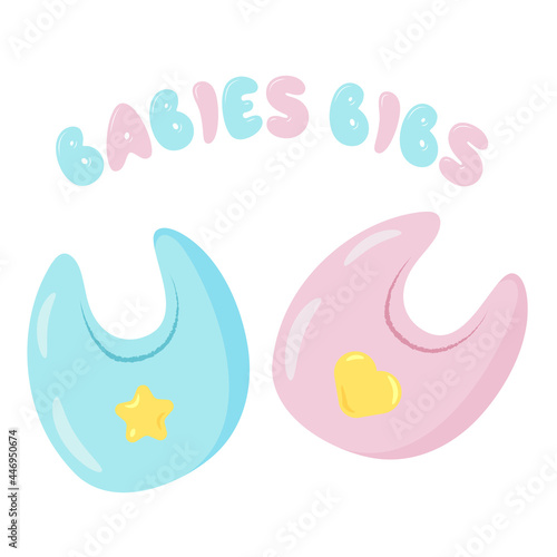 baby bibs for newborn boy and girl. Text, babies bibs