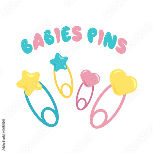 set of baby pins for newborn babies