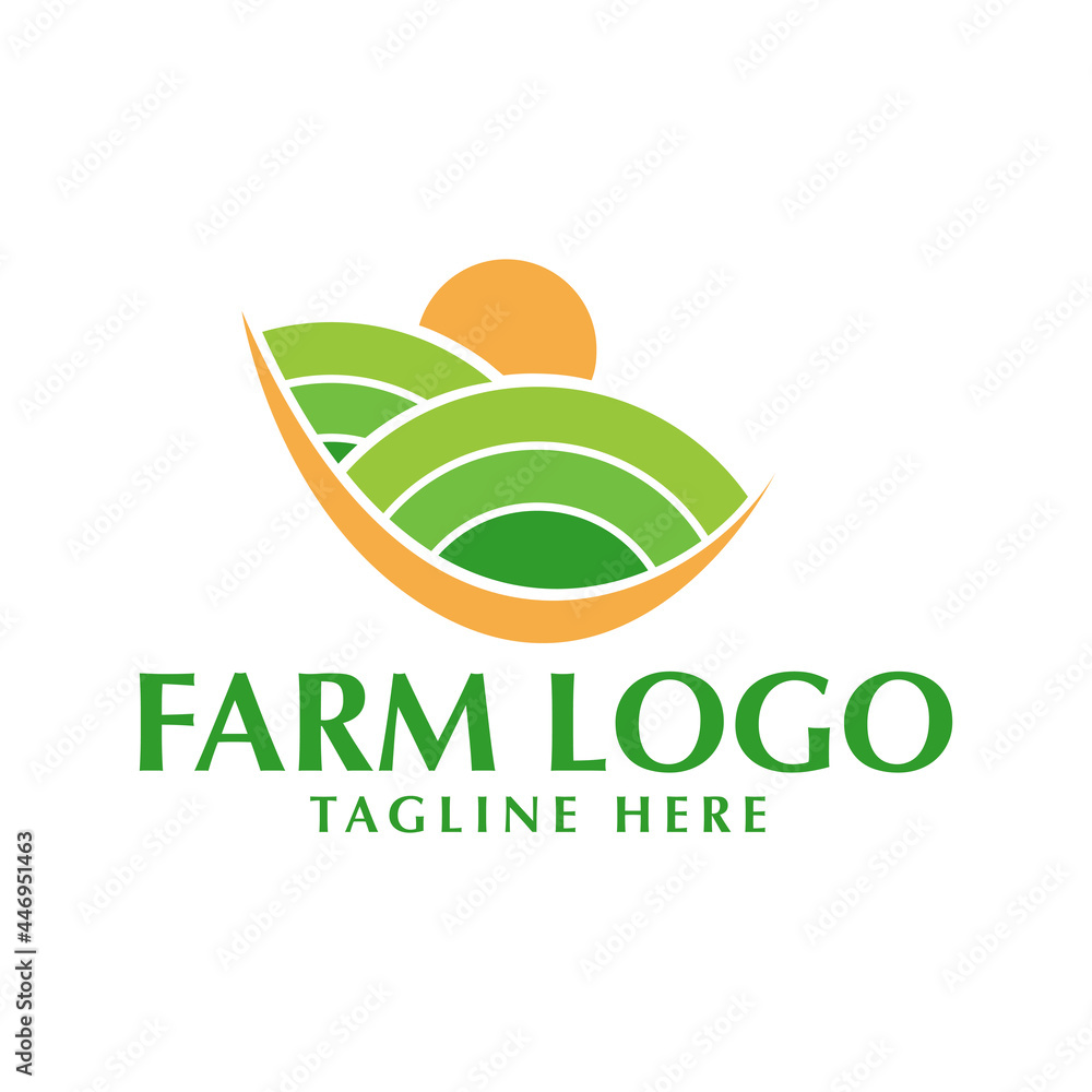 sunrise sunset logo template with sun and grass green and orange garden sunrise sunset logo template with sun and grass green and orange garden