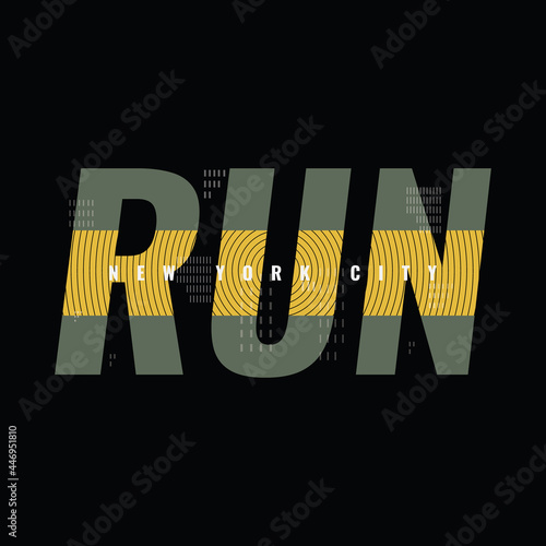 Vector illustration of vintage style typography. RUN, perfect for t-shirts, hoodies, prints etc.