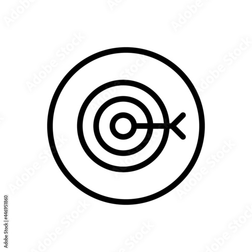 Target icon vector line rounded style