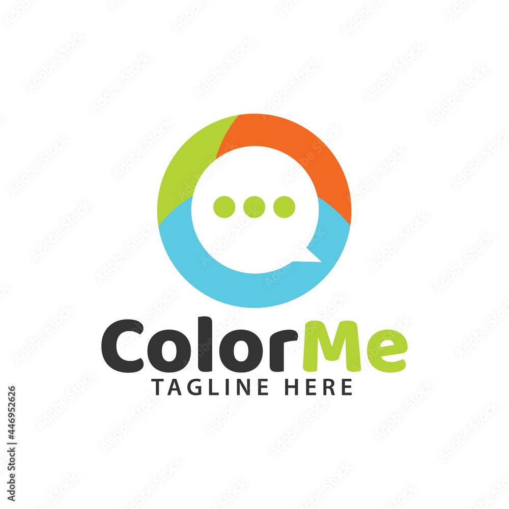 Colorful modern chat messaging logo design template Colorful modern chat messaging logo design template
