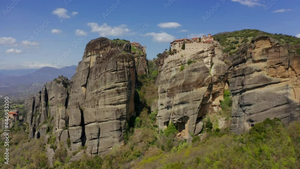 Aerial, Meteora Monasteries, Greece Aerial, Meteora Monasteries, Greece