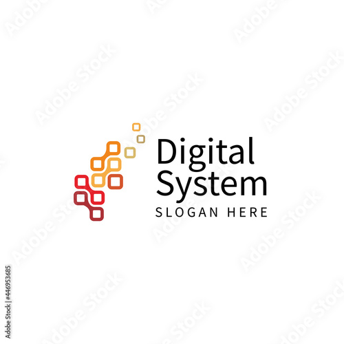 Digital data sytem scurity logo design