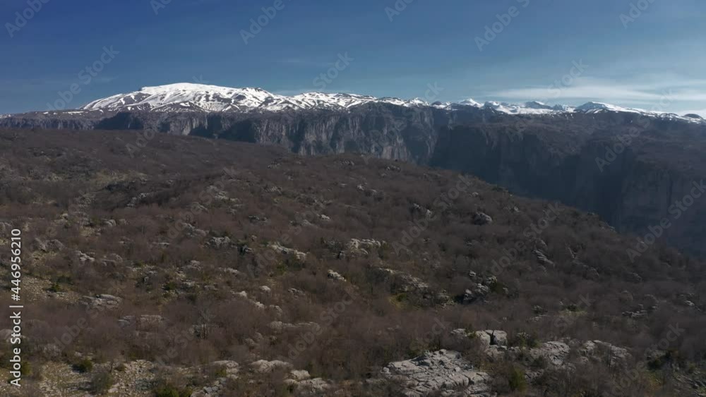 Aerial, Stone Forest At Vikos Gorge, Greece Aerial, Stone Forest At Vikos Gorge, Greece