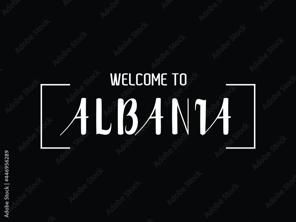 welcome to Albania typography modern text Vector illustration stock welcome to Albania typography modern text Vector illustration stock
