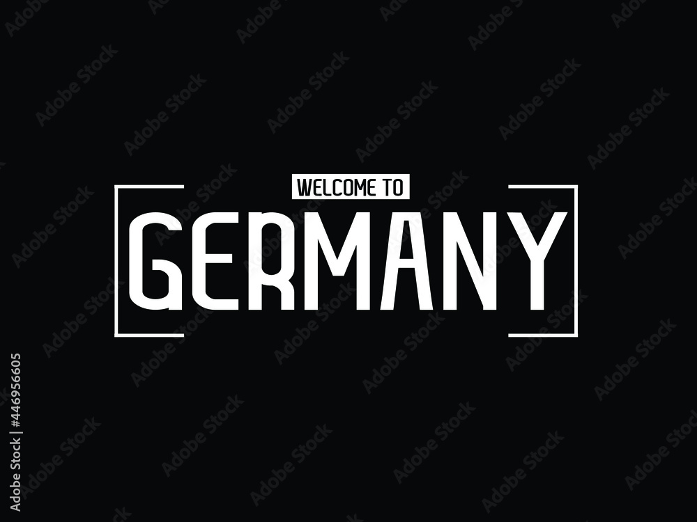 welcome to Germany typography modern text Vector illustration stock 