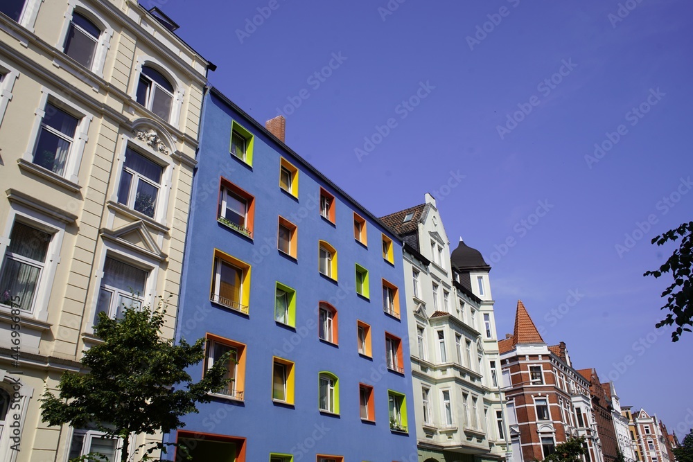 Colorful district of Hanover - Linden. Germany.