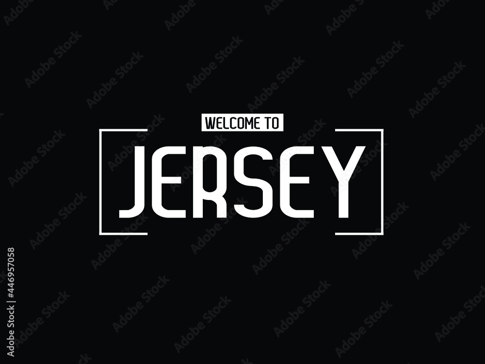 welcome to Jersey typography modern text Vector illustration stock 
