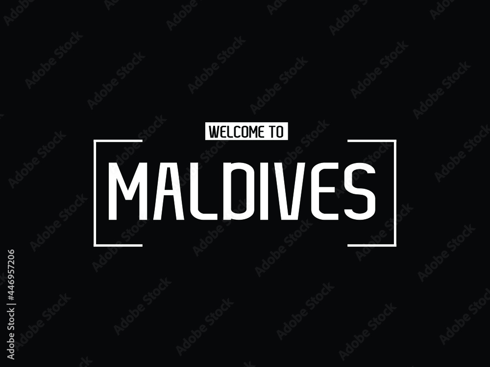 welcome to Maldives typography modern text Vector illustration stock 