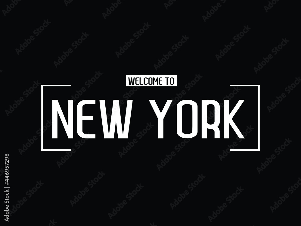 welcome to New York typography modern text Vector illustration stock 