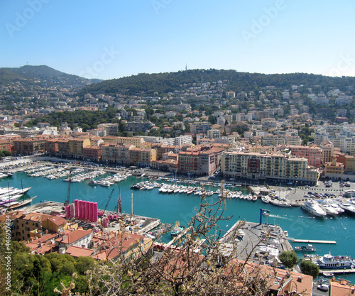 yacht club in nice view from the mountain