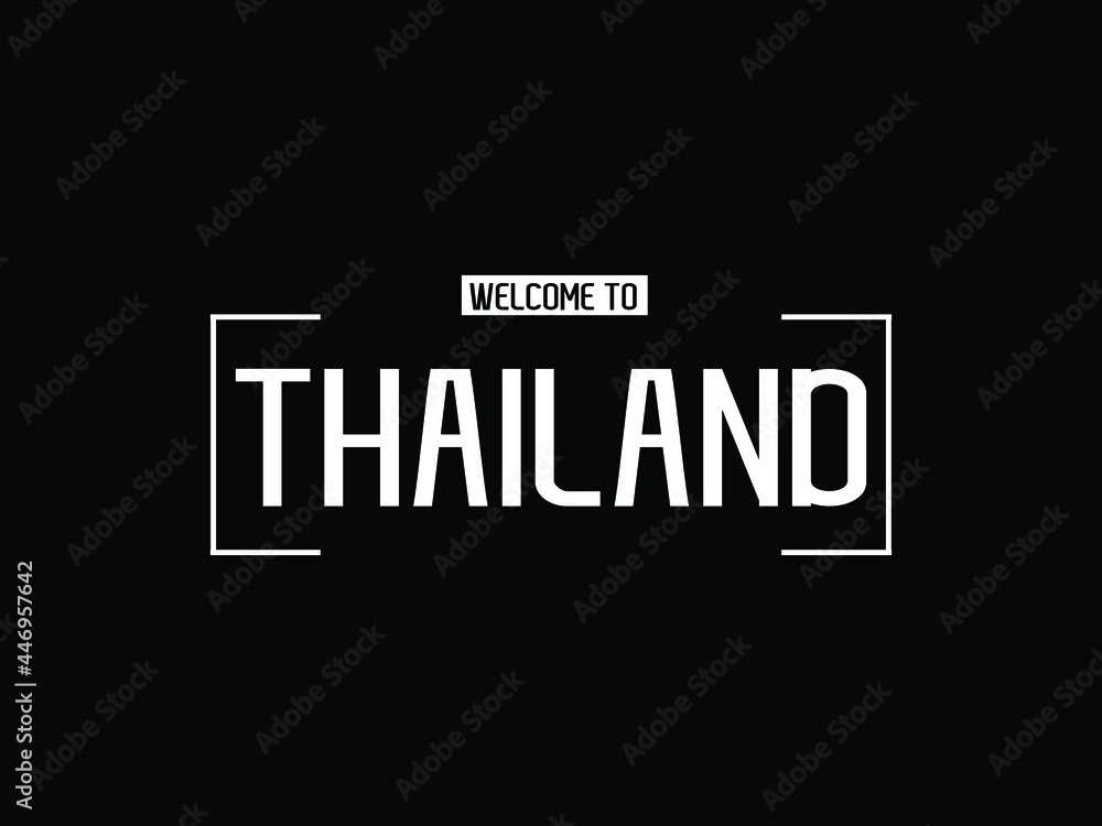 welcome to Thailand typography modern text Vector illustration stock 