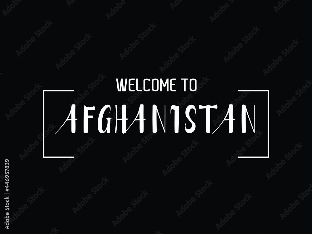 welcome to Afghanistan typography modern text Vector illustration stock welcome to Afghanistan typography modern text Vector illustration stock