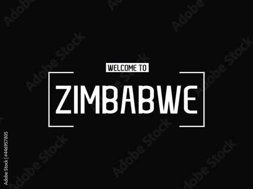 welcome to Zimbabwe typography modern text Vector illustration stock 