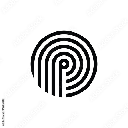 Letter P Monogram Logo