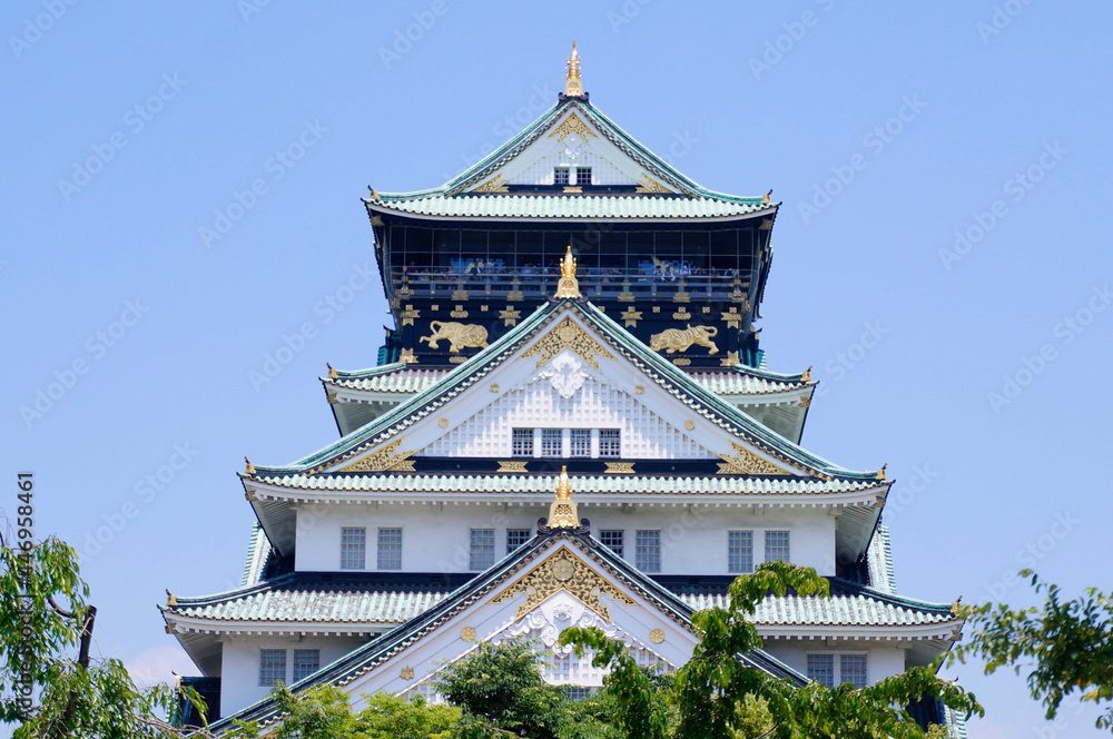 Osaka Castle: Japanese temple in Osaka, Japan
