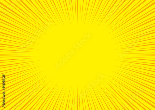 集中線　背景　黄色