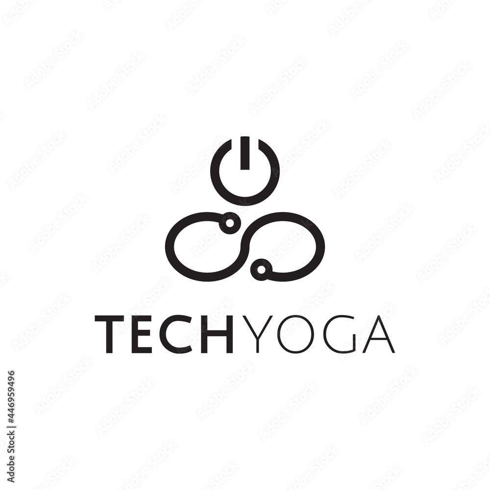 Tech Yoga Logo Vector Tech Yoga Logo Vector