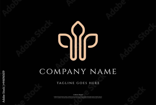 Simple Minimalist Initial Letter W Leaf for Wellness Logo Design Vector