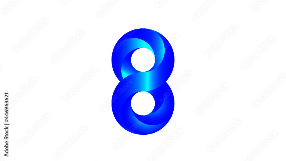 blue number eight blue number eight